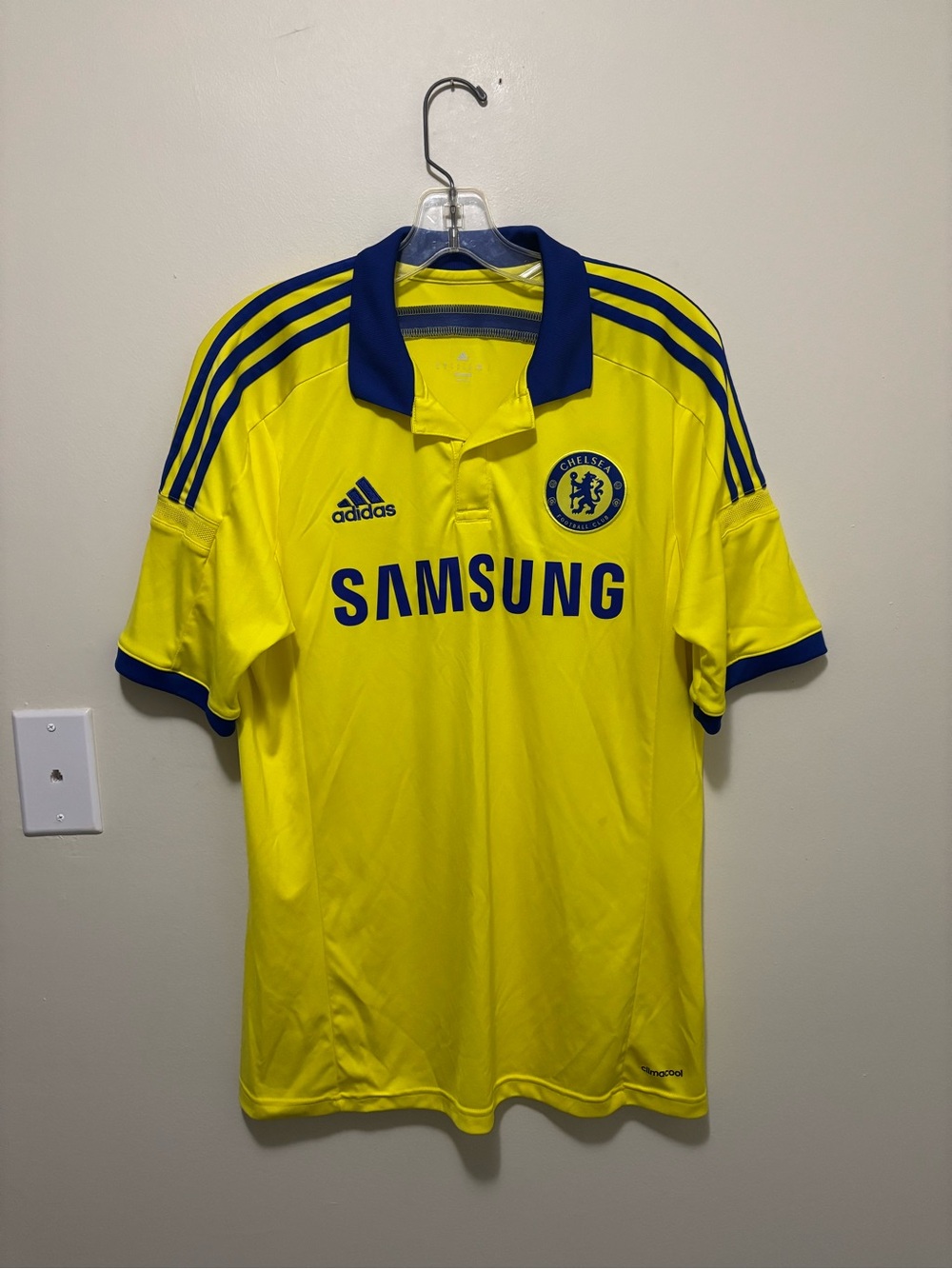 Adidas Chelsea FC 2014-2015 Away Jersey Yellow Samsung Climacool Men's M37745